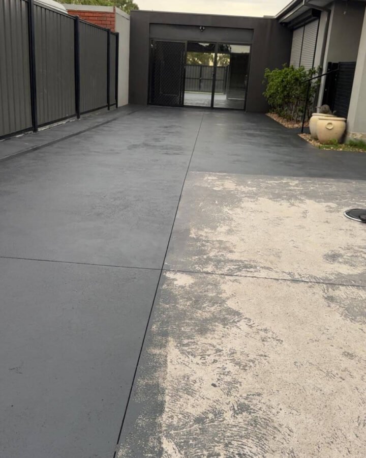 Driveway sealing in progress in Melbourne, Metro Wide Roofing
